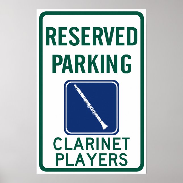 Clarinet Players Parking Poster (Front)