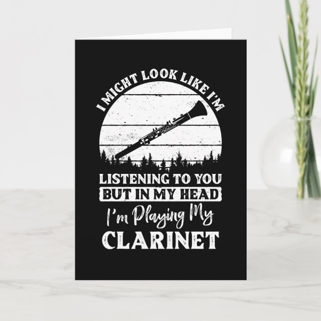 Clarinet Quote funny Card (Front)
