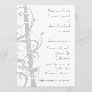 Clarinet Recital Invitation