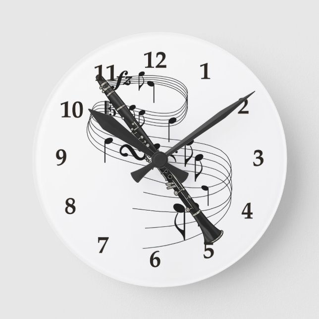 Clarinet Round Clock (Front)