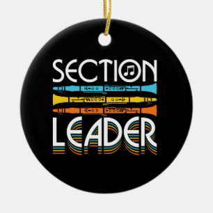 Clarinet Section Leader Band Ceramic Ornament
