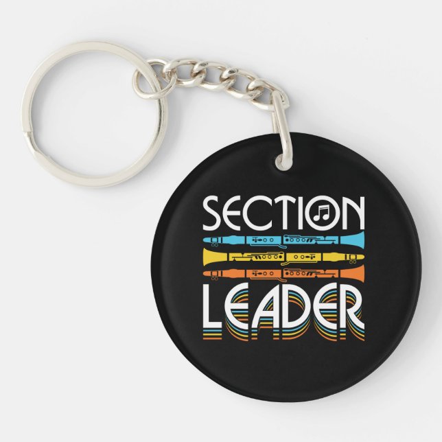 Clarinet Section Leader Band Key Ring (Front)