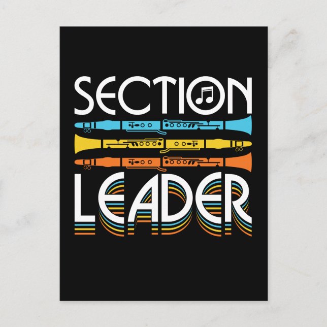Clarinet Section Leader Band Postcard (Front)