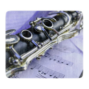 Clarinet Sheet Music Band Orchestra Cutting Board