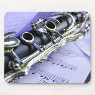 Clarinet Sheet Music Band Orchestra Mouse Pad