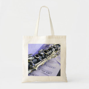 Clarinet Sheet Music Band Orchestra Tote Bag