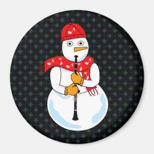 Clarinet Snowman Magnet