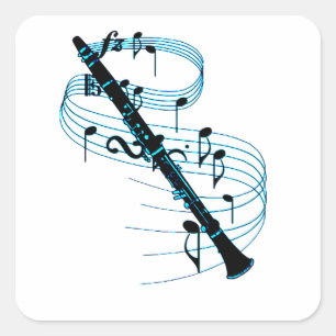 Clarinet Square Sticker