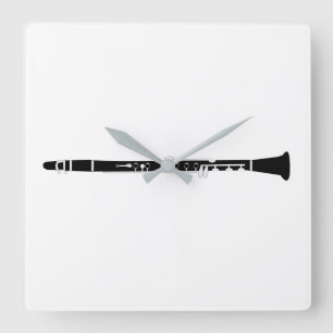 Clarinet Square Wall Clock