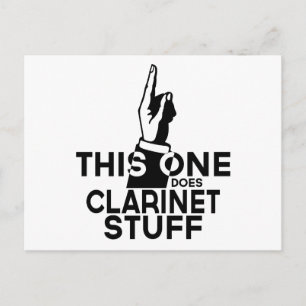 Clarinet Stuff - Funny Clarinet Music Postcard