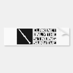 Clarinet Survive Bumper Sticker