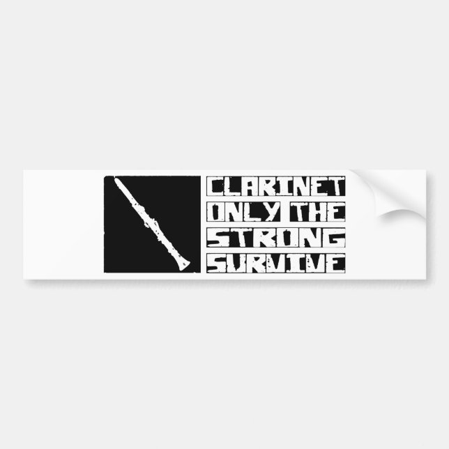 Clarinet Survive Bumper Sticker (Front)