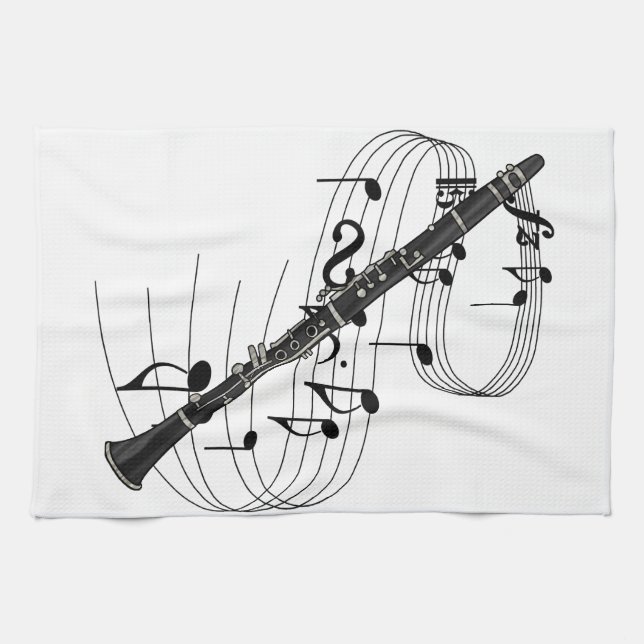 Clarinet Tea Towel (Horizontal)