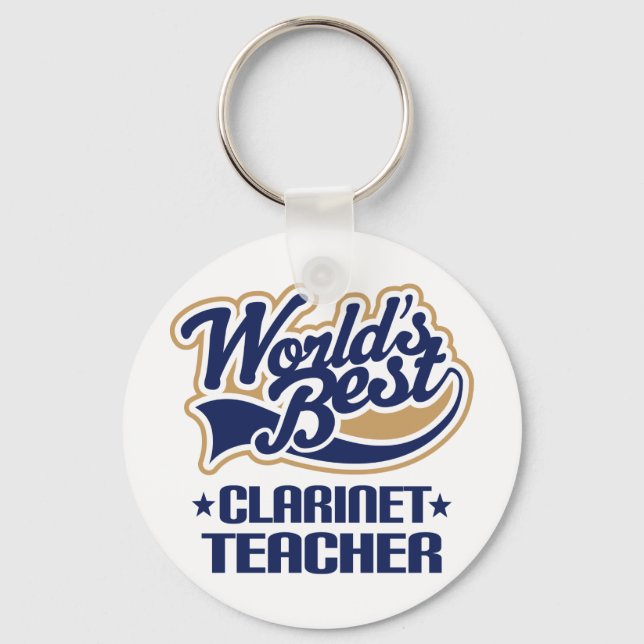 Clarinet Teacher Gift Key Ring (Front)