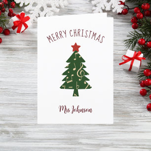 Clarinet Teacher Musical Christmas Holiday Card
