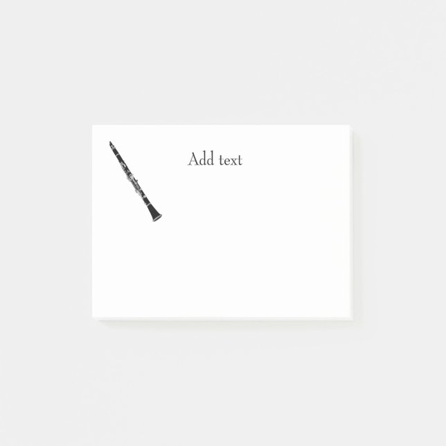 Clarinet template, customisable post-it notes (Front)