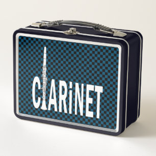 Clarinet Text Metal Lunch Box