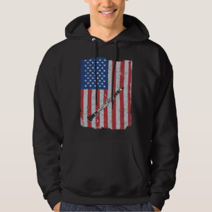 Clarinet Usa Flag Clarinet Player Clarinetist Hoodie