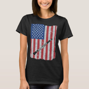 Clarinet Usa Flag Clarinet Player Clarinetist T-Shirt