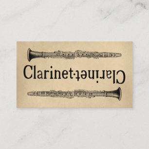 Clarinet Vintage Business Card