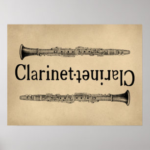 Clarinet Vintage Poster