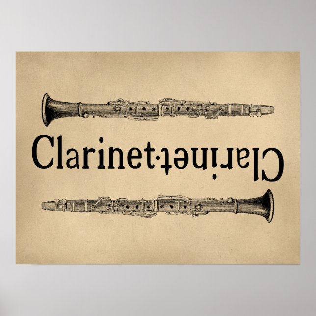 Clarinet Vintage Poster (Front)