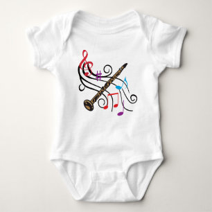 Clarinet With Music Baby Bodysuit
