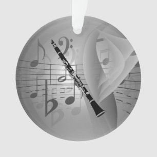 Clarinet with Musical Accents (Both Sides) Ornament