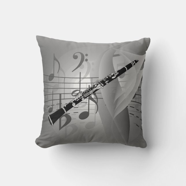 Clarinet with Musical Accents Cushion (Front)