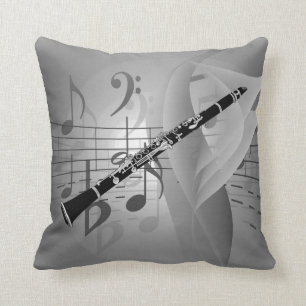 Clarinet with Musical Accents Cushion