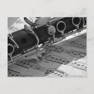 Clarinet with Sheet Music Postcard