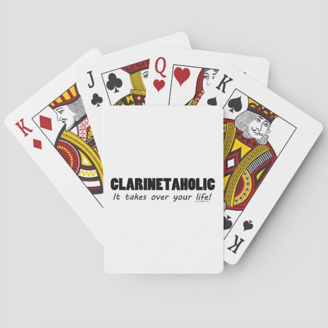 Clarinetaholic Life Playing Cards (Back)