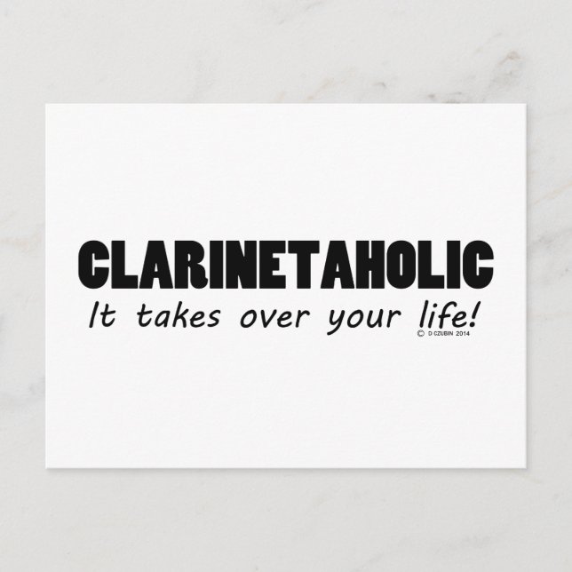 Clarinetaholic Life Postcard (Front)