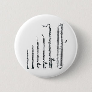 clarinets 6 cm round badge