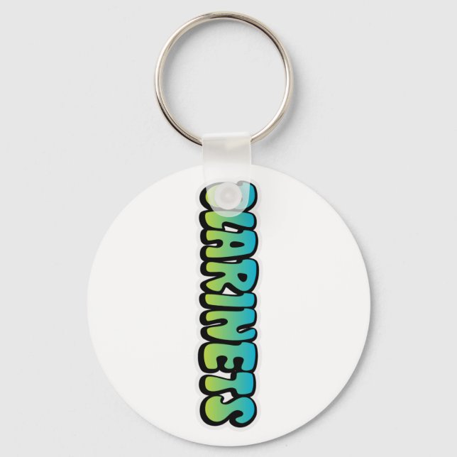 Clarinets Down Key Ring (Front)