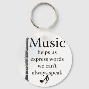 Clarinets Music Helps Us Express Words Key Chain