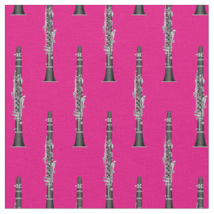 Clarinets Music Musician Room Decor Pink Fabric