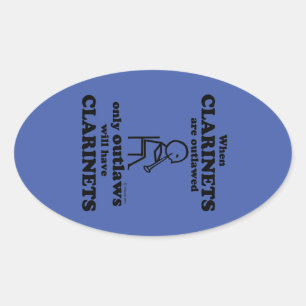 Clarinets Outlawed Oval Sticker