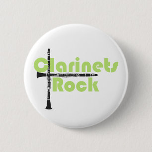 Clarinets Rock 6 Cm Round Badge