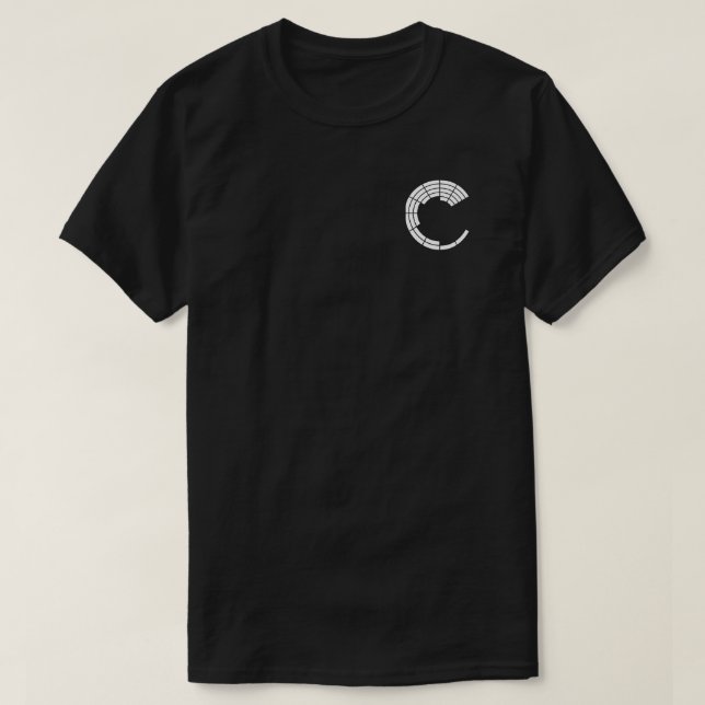 Clarion West black t-shirt with logo (Design Front)