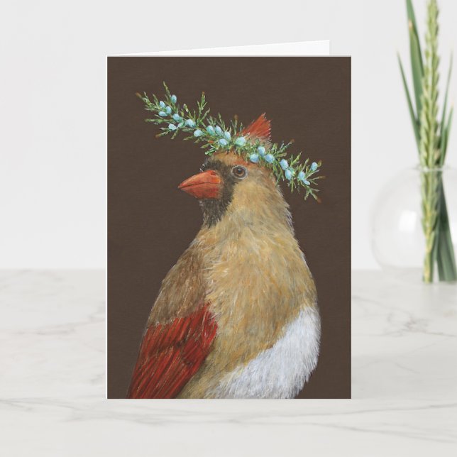 Clarissa the cardinal greeting card (Front)