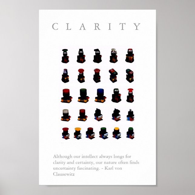 CLARITY - Motivational "Button" Print w. quote (Front)