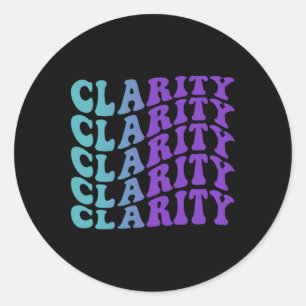 Clarity Suicide Prevention Mental Health Awareness Classic Round Sticker