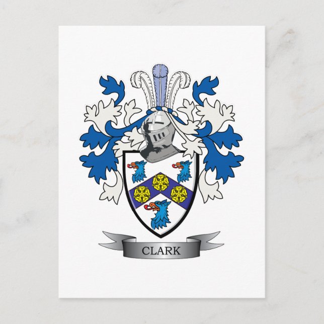 Clark Coat of Arms Postcard (Front)