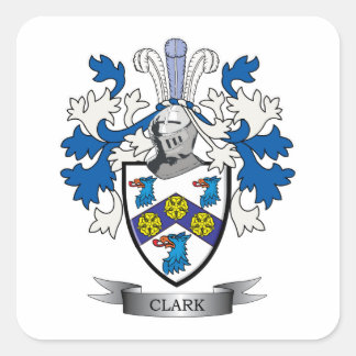 Clark Coat of Arms Square Sticker