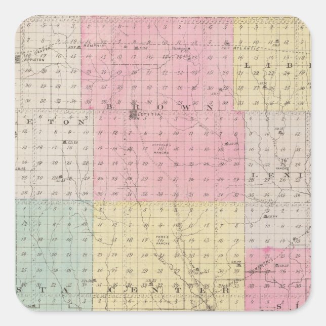 Clark County, Kansas Square Sticker (Front)