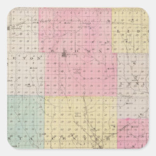 Clark County, Kansas Square Sticker