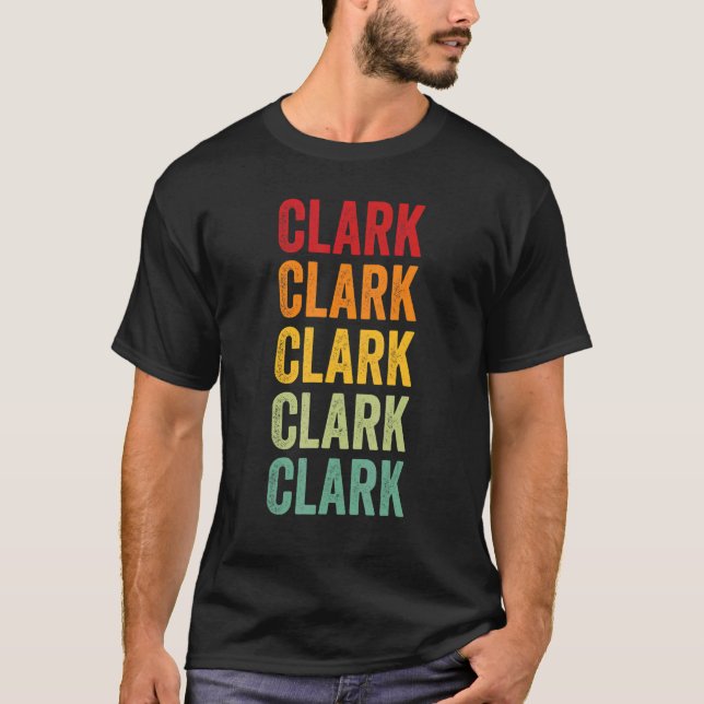 Clark County Missouri Rainbow Text Design T-Shirt (Front)