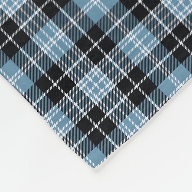 Clark Family Tartan Plaid Pattern Fleece Blanket (Corner)