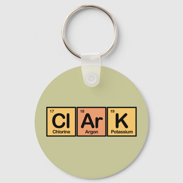 Clark made of Elements Key Ring (Front)